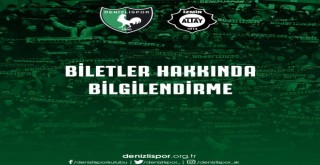 Altay karşılaşması biletleri satışa çıkıyor