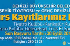 Şehir Tiyatrosu ve Genç Denizli Kulüpleri kayıtları başladı