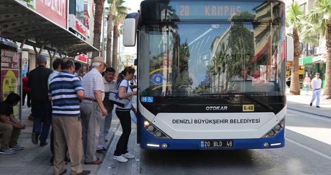 Denizli Büyükşehir otobüsleri KPSS’ ye gireceklere ücretsiz
