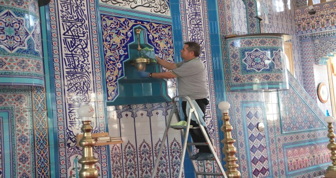 PAMUKKALE’DE CAMİLER BAYRAMA HAZIR