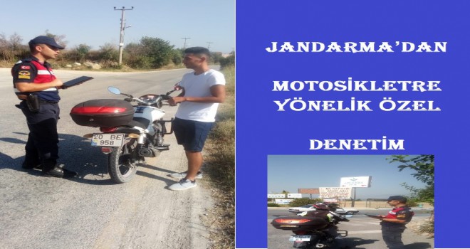 JANDARMA’DAN MOTOSİKLETLERE YÖNELİK ÖZEL DENETİM