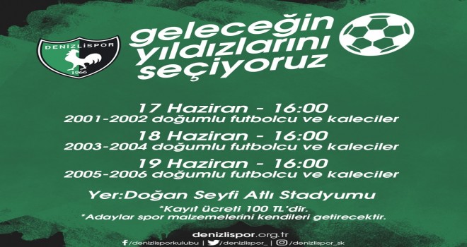 GELECEĞİN FUTBOLCULARI DENİZLİSPOR’DA YETİŞİYOR